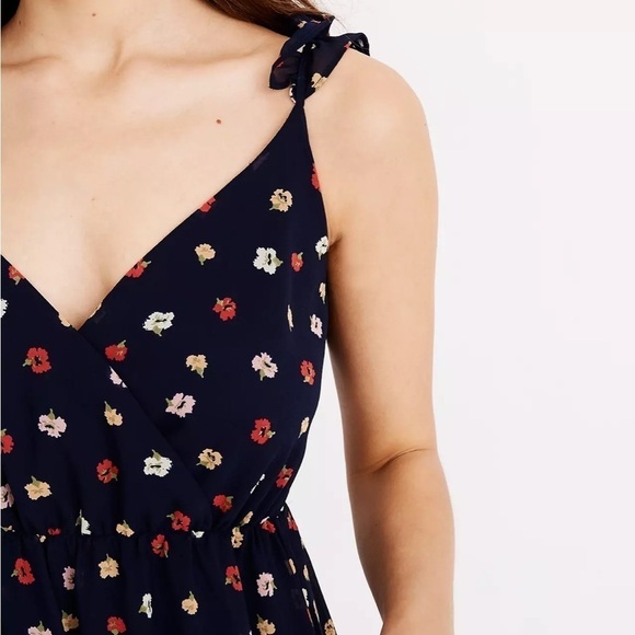 Madewell Ruffle-Strap‎ Wrap Dress in Confetti Floral Size 4 - Picture 4 of 9